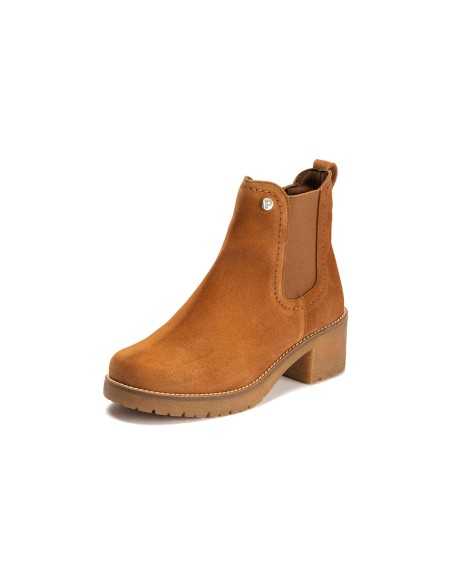 JucaZapatos - Pitillos 20227 - CUERO - Botín Chelsey en Serraje de mujer color cuero