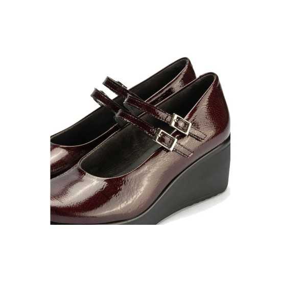 JucaZapatos - Pitillos 20230 - BURDEOS - Mercedes en Charol con correas de mujer color burdeos