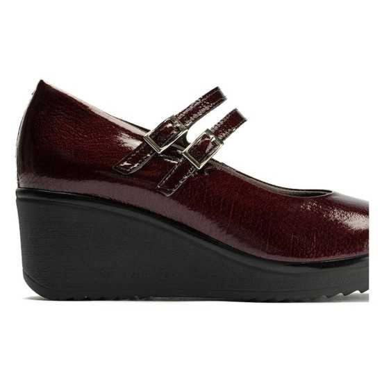 JucaZapatos - Pitillos 20230 - BURDEOS - Mercedes en Charol con correas de mujer color burdeos