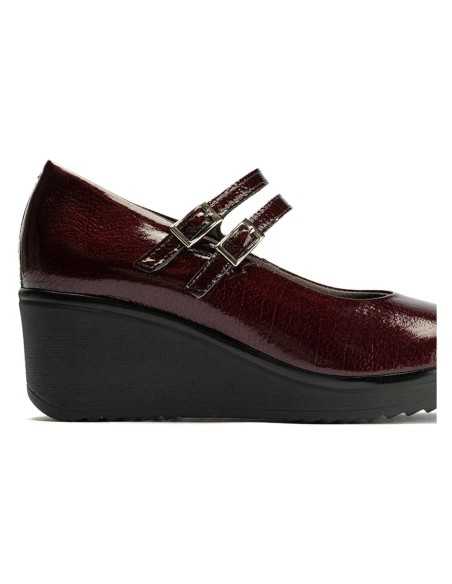 JucaZapatos - Pitillos 20230 - BURDEOS - Mercedes en Charol con correas de mujer color burdeos