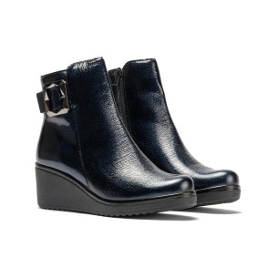 JucaZapatos - Pitillos 11624 - BURDEOS - Botín combinado napa con charol coco y cremallera Burdeos 2