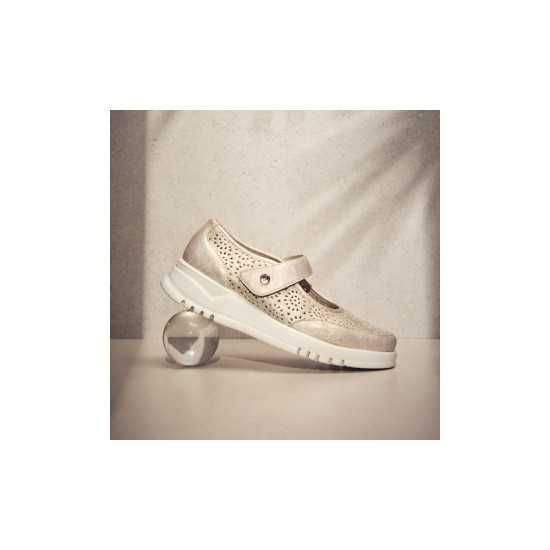 JucaZapatos - Pitillos 20300 - ORO - Zapato mercedes con velcro Oro