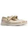 JucaZapatos - Pitillos 20300 - ORO - Zapato mercedes con velcro Oro