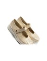 JucaZapatos - Pitillos 20300 - ORO - Zapato mercedes con velcro Oro