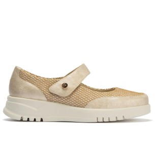 JucaZapatos - Pitillos 11170 - CREMA - Bailarina con tacón bajo y punta fina Crema
