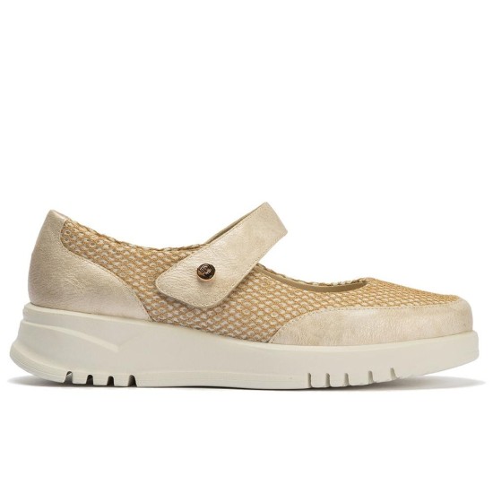 JucaZapatos - Pitillos 20302 - ORO - Zapato mercedes con velcro Oro