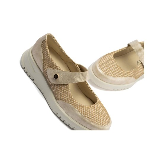 JucaZapatos - Pitillos 20302 - ORO - Zapato mercedes con velcro Oro