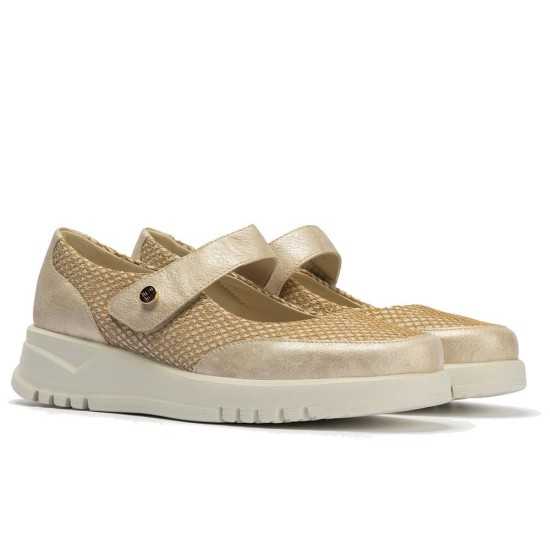 JucaZapatos - Pitillos 20302 - ORO - Zapato mercedes con velcro Oro