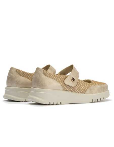 JucaZapatos - Pitillos 20302 - ORO - Zapato mercedes con velcro Oro