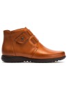 JucaZapatos - Pitillos 20513 - CUERO - Botín safari en napa con velcro y cremallera Cuero