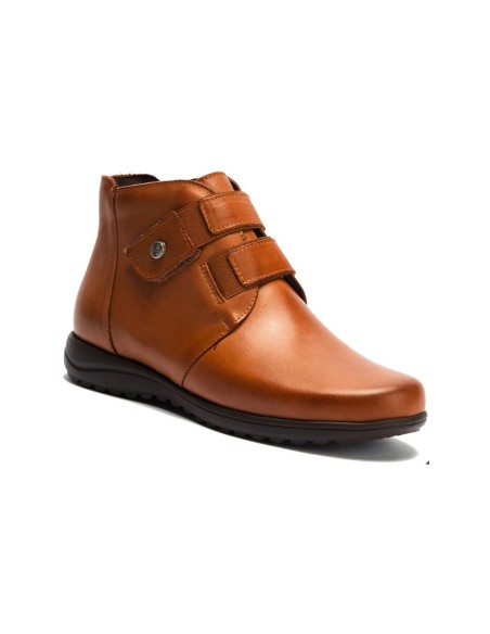 JucaZapatos - Pitillos 20513 - CUERO - Botín safari en napa con velcro y cremallera Cuero