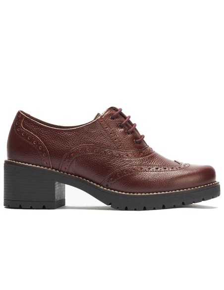JucaZapatos - Pitillos 20521 - BURDEOS - Inglés en napa con grano con picados Burdeos