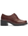JucaZapatos - Pitillos 20521 - BURDEOS - Inglés en napa con grano con picados Burdeos