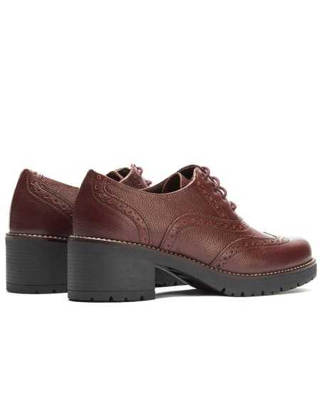 JucaZapatos - Pitillos 20521 - BURDEOS - Inglés en napa con grano con picados Burdeos