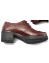 JucaZapatos - Pitillos 20521 - BURDEOS - Inglés en napa con grano con picados Burdeos