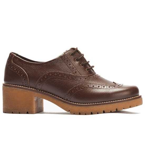 JucaZapatos - Pitillos 20521 - MARRON - Inglés en napa con grano con picados Marrón