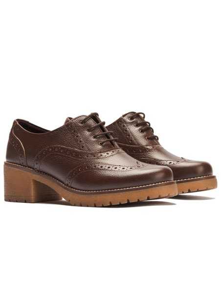 JucaZapatos - Pitillos 20521 - MARRON - Inglés en napa con grano con picados Marrón