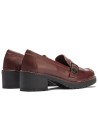 JucaZapatos - Pitillos 20522 - BURDEOS - Mocasín en napa con grano con flecos y hebilla Burdeos