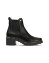 JucaZapatos - Pitillos 20523 - NEGRO - Botín chelsea en napa con grano con elástico fantasía y cremallera Negro