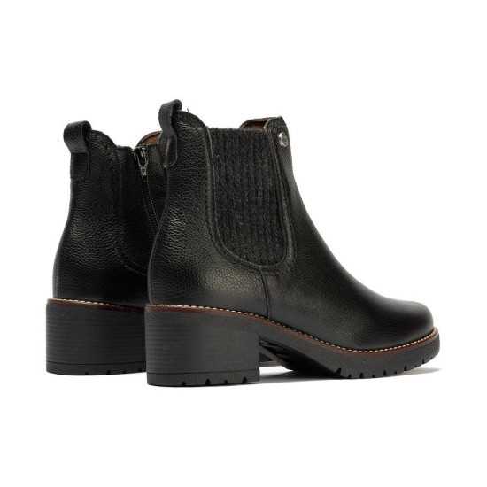 JucaZapatos - Pitillos 20523 - NEGRO - Botín chelsea en napa con grano con elástico fantasía y cremallera Negro