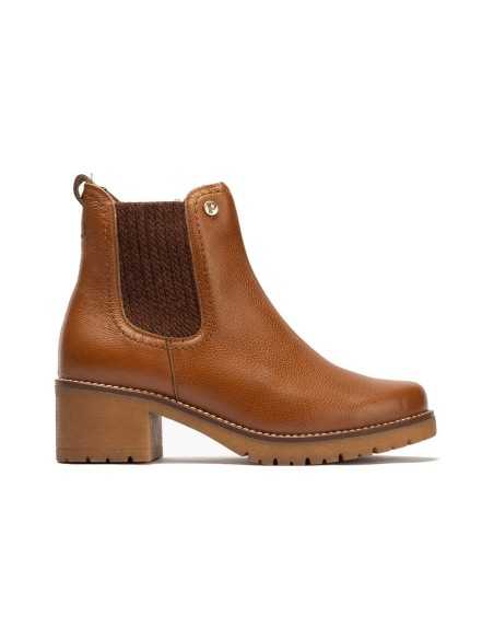 JucaZapatos - Pitillos 20523 - CUERO - Botín chelsea en napa con grano con elástico fantasía y cremallera Cuero