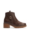JucaZapatos - Pitillos 20526 - MARRON - Botín en napa con grano con detalle hebilla lateral Marrón