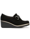 JucaZapatos - Pitillos 20530 - NEGRO - Abotinado en Ante con Adorno Negro