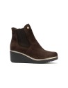 JucaZapatos - Pitillos 20537 - MARRON - Botín chelsea en ante con elástico al tono Marrón