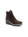 JucaZapatos - Pitillos 20537 - MARRON - Botín chelsea en ante con elástico al tono Marrón