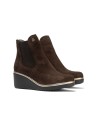 JucaZapatos - Pitillos 20537 - MARRON - Botín chelsea en ante con elástico al tono Marrón