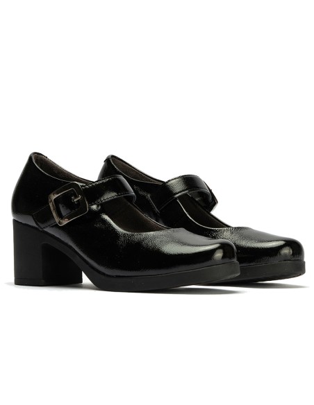 JucaZapatos - Pitillos 30100 - NEGRO - Mercedes en Charol con correa de mujer color negro