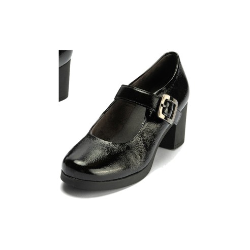 JucaZapatos - Pitillos 30100 - NEGRO - Mercedes en Charol con correa de mujer color negro