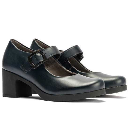 JucaZapatos - Pitillos 30106 - MARINO - Mercedes en Napa con correa de mujer color marino