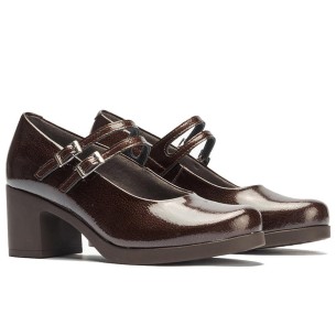 JucaZapatos - Pitillos 11503 - BURDEOS - Manoletina combinada Napa con Coco Charol Burdeos 2