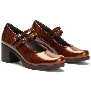 JucaZapatos - Pitillos 11684 - NEGRO/BURDEOS - Mercedes puntera combinado charol con fantasía Negro-Burdeos 2