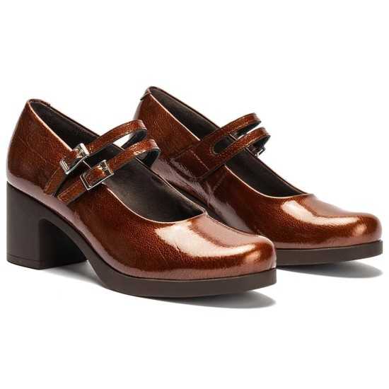 JucaZapatos - Pitillos 30500 - CUERO - Mercedes en charol con doble hebilla Cuero