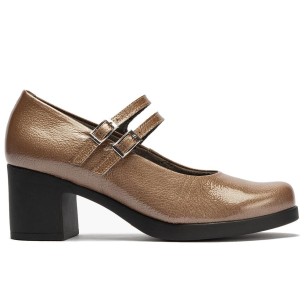 JucaZapatos - Pitillos 11521 - NEGRO - Manoletina con elásticos combinado charol con lycra Negro