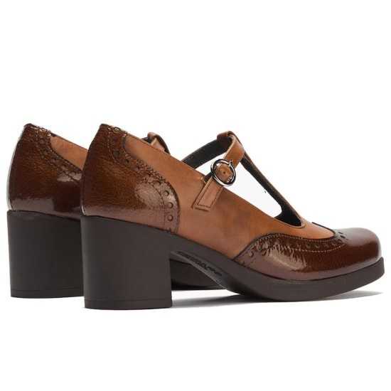 JucaZapatos - Pitillos 30501 - CUERO - Gilda picados combinada en charol con napa Cuero