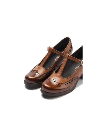 JucaZapatos - Pitillos 30501 - CUERO - Gilda picados combinada en charol con napa Cuero