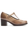 JucaZapatos - Pitillos 30501 - TOPO - Gilda picados combinada en charol con napa Topo