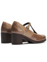 JucaZapatos - Pitillos 30501 - TOPO - Gilda picados combinada en charol con napa Topo