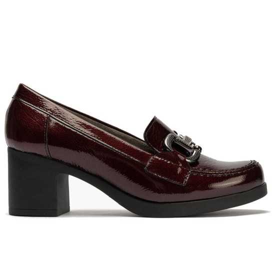 JucaZapatos - Pitillos 30502 - BURDEOS - Mocasin en Charol con Adorno Burdeos
