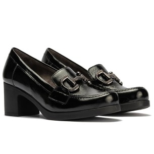JucaZapatos - Pitillos 30502 - CUERO - Mocasin en Charol con Adorno Cuero 2