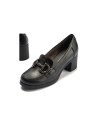 JucaZapatos - Pitillos 30503 - NEGRO - Mocasin en Napa con Adorno Negro