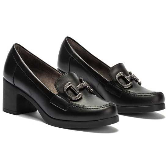 JucaZapatos - Pitillos 30503 - NEGRO - Mocasin en Napa con Adorno Negro