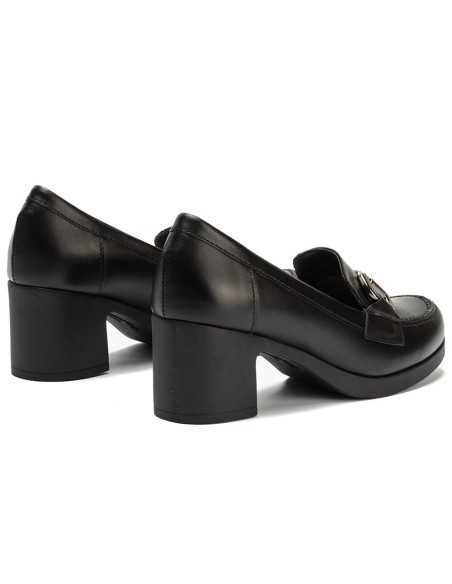 JucaZapatos - Pitillos 30503 - NEGRO - Mocasin en Napa con Adorno Negro