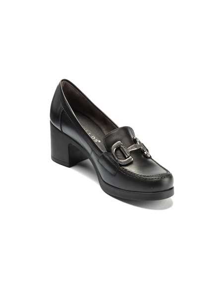 JucaZapatos - Pitillos 30503 - NEGRO - Mocasin en Napa con Adorno Negro