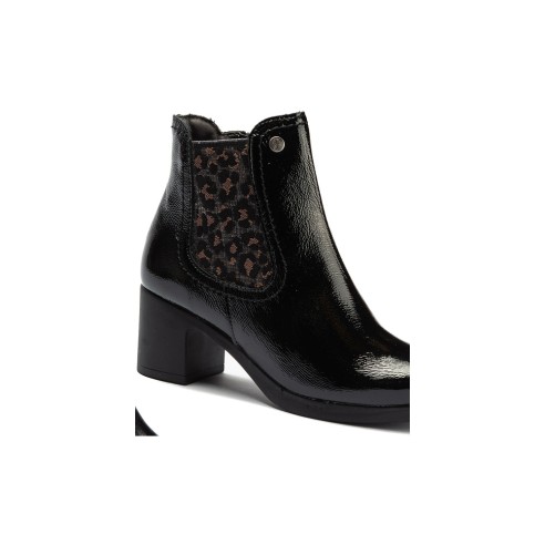 JucaZapatos - Pitillos 30504 - NEGRO - Botín chelsea en charol con elástico fantasía Negro