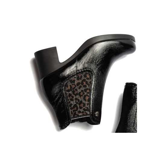 JucaZapatos - Pitillos 30504 - NEGRO - Botín chelsea en charol con elástico fantasía Negro