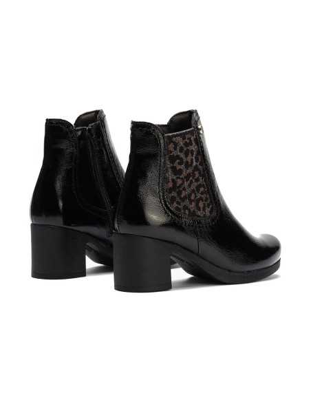 JucaZapatos - Pitillos 30504 - NEGRO - Botín chelsea en charol con elástico fantasía Negro